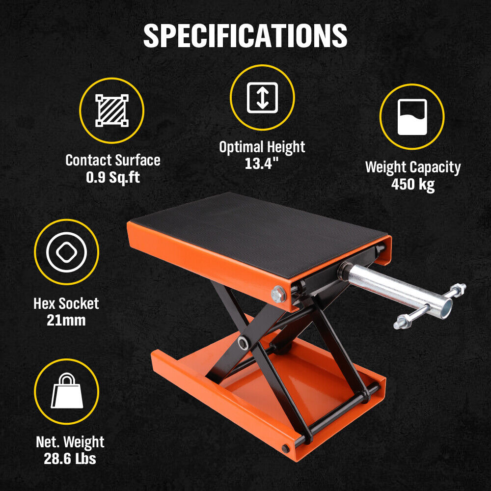Motorbike Lift Jack | 205KG Motorcycle Stand | Hoist Repair Work Bench