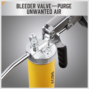 Grease Gun | 18" Heavy Duty | 8000 PSI Pistol Grip Flex Hose | Barrel Cartridge Included