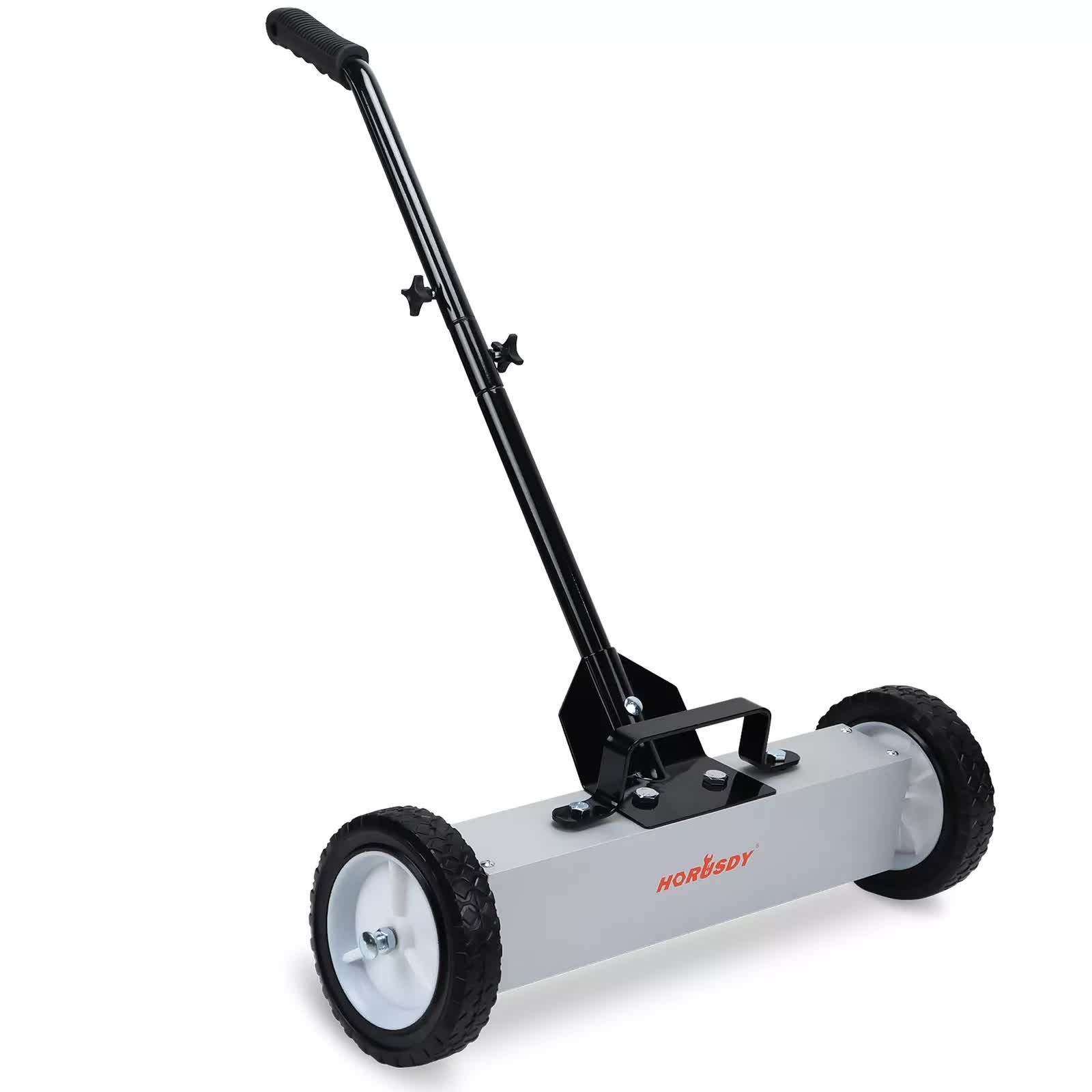Magnetic Pick-Up Sweeper with Wheels | 18" | 45LBS Capacity | Lawn & Roofing Tool