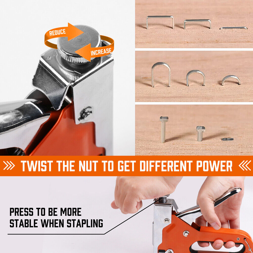 HORUSDY 3-in-1 Heavy Duty Staple Gun | Fastener Tacker | Free Staples Included