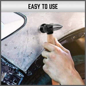 Car Dent Repair Tool Kit | 7-Piece | Auto Body Panel Repair with Wooden Handles