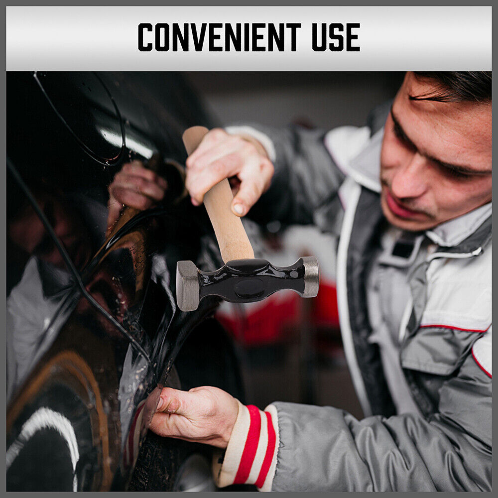 Car Dent Repair Tool Kit | 7-Piece | Auto Body Panel Repair with Wooden Handles