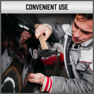 Car Dent Repair Tool Kit | 7-Piece | Auto Body Panel Repair with Wooden Handles