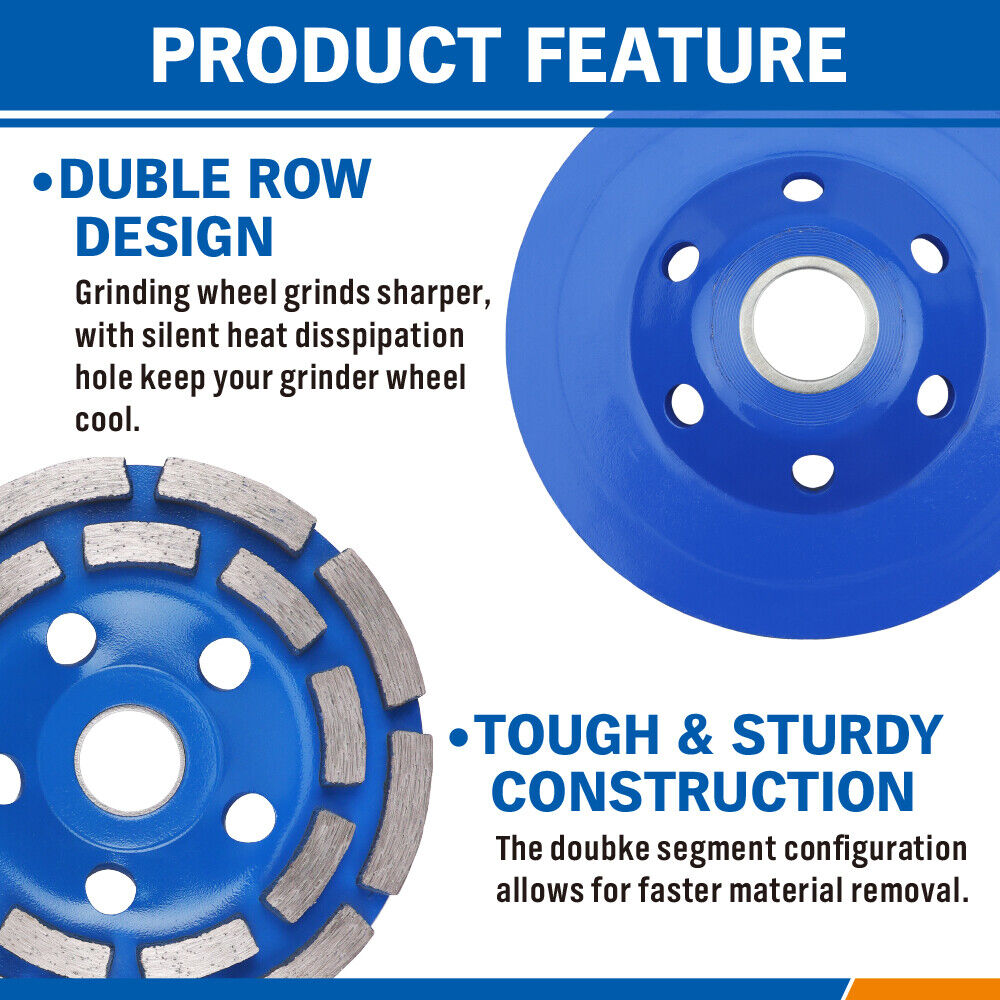 4.5inch Diamond Segment Grinding Concrete Cup Wheel Disc | Granite Stone | 115mm