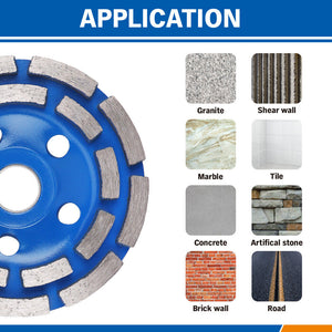 4.5inch Diamond Segment Grinding Concrete Cup Wheel Disc | Granite Stone | 115mm