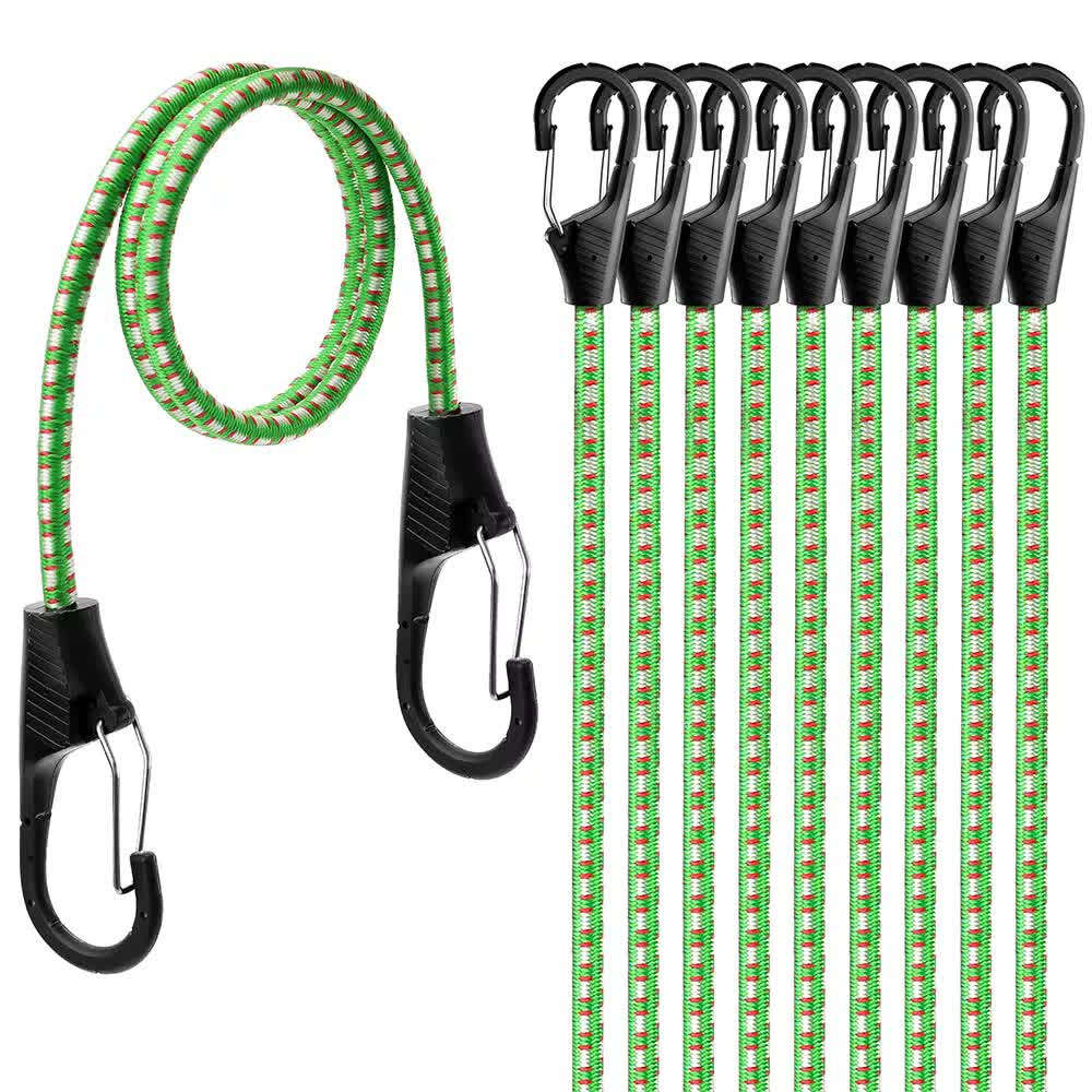 10-Piece Bungee Cords with Hook | 40inch | Outdoor Elastic Bungee Straps Luggage