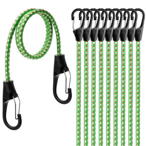 10-Piece Bungee Cords with Hook | 40inch | Outdoor Elastic Bungee Straps Luggage