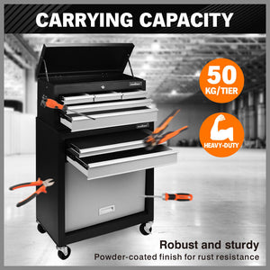 HORUSDY Tool Box Trolley | 7-Drawer | Storage Cabinet Cart | Garage Toolbox Organizer