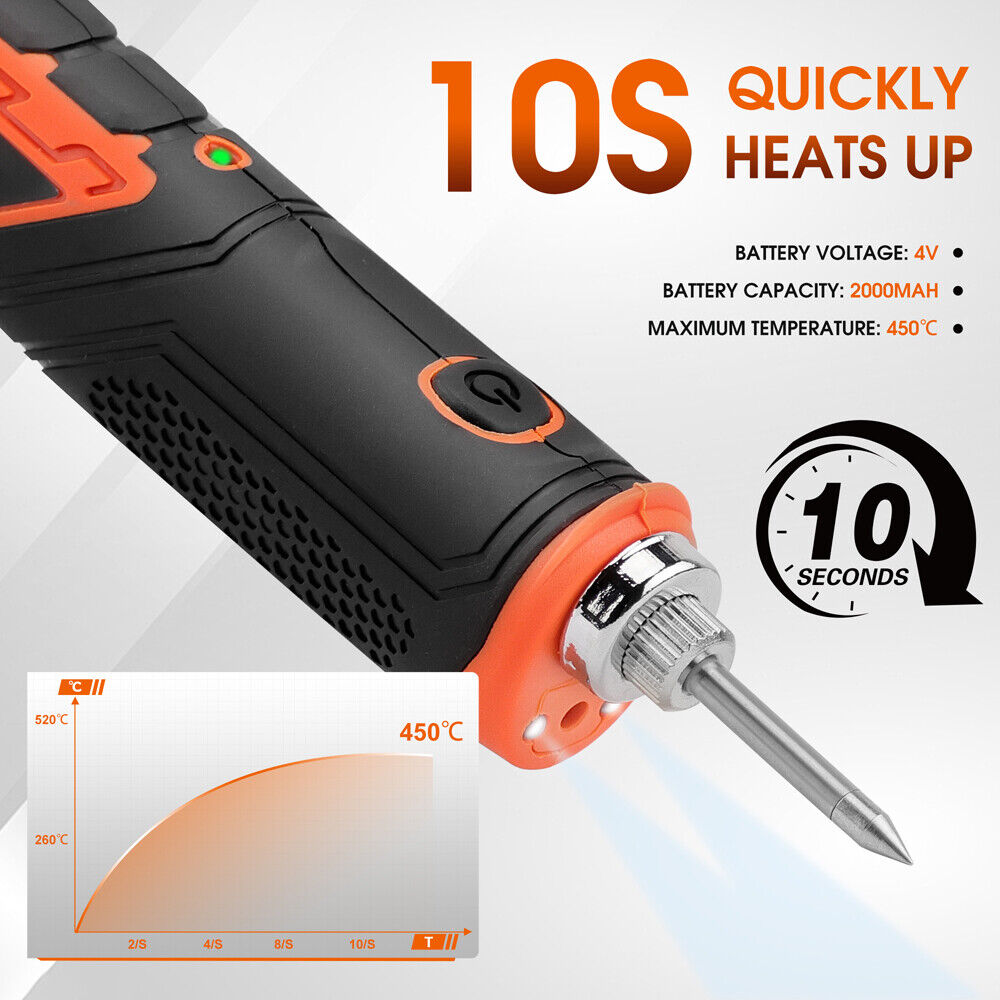 HORUSDY 8W 4V Max Cordless Soldering Iron | Rechargeable | Lithium-Ion Battery
