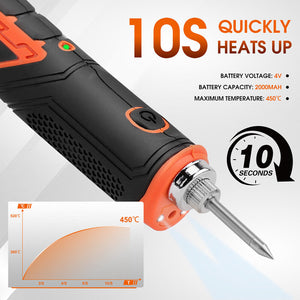 HORUSDY 8W 4V Max Cordless Soldering Iron | Rechargeable | Lithium-Ion Battery