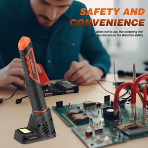 HORUSDY 8W 4V Max Cordless Soldering Iron | Rechargeable | Lithium-Ion Battery