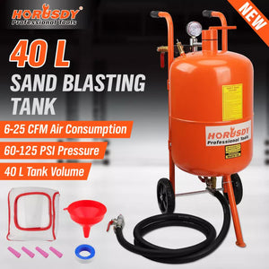 Portable Sandblasting Tank | 40L Grit Blaster | Abrasive Gun for Cars & Trucks