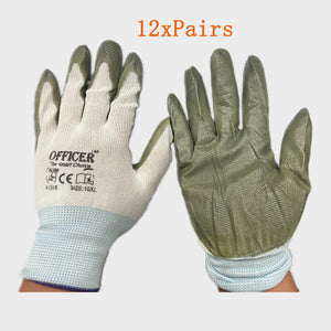 12 Pairs Cotton Gloves | Work Safety Gloves | Thick Heavy Seamless | Heavy Duty Warehouse