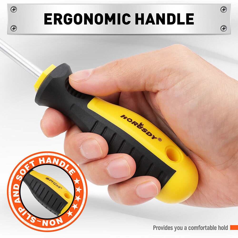 Magnetic Screwdriver Set | 11-Piece | Flat Head | Magnetizer & Demagnetizer | Storage Case Included