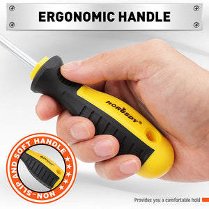 Magnetic Screwdriver Set | 11-Piece | Flat Head | Magnetizer & Demagnetizer | Storage Case Included