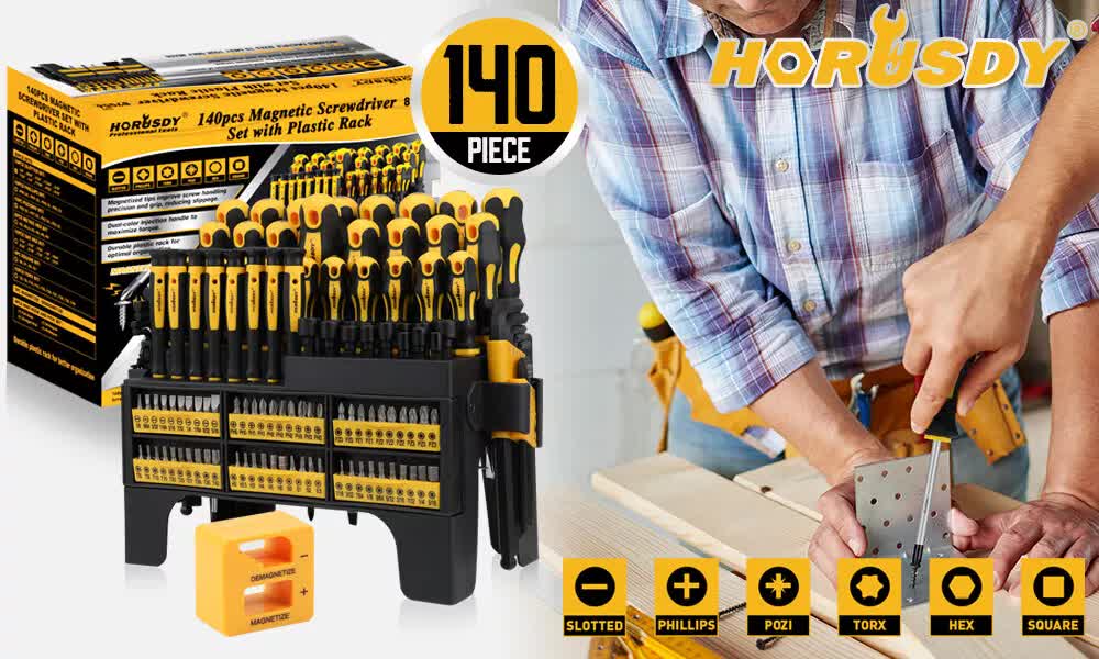 140-Piece Magnetic Screwdriver Set | Hex Key | Magnetizer/Demagnetizer | Precision Tools