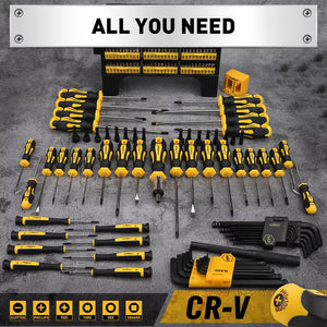 140-Piece Magnetic Screwdriver Set | Hex Key | Magnetizer/Demagnetizer | Precision Tools