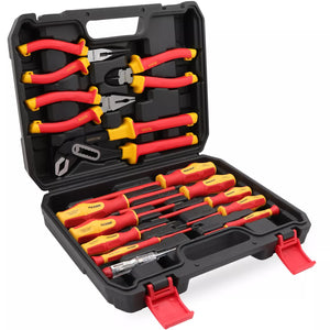 Magnetic Insulated Screwdriver & Pliers Set | 1000V Electrical Tool Hose Pinch Box