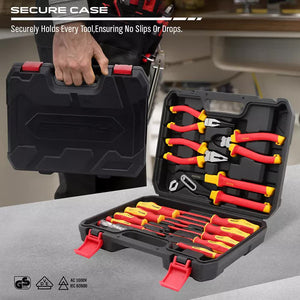 Magnetic Insulated Screwdriver & Pliers Set | 1000V Electrical Tool Hose Pinch Box