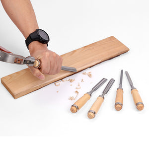 Wood Carving Chisel Set | 12-Piece | High Carbon Steel with Rolling Pouch