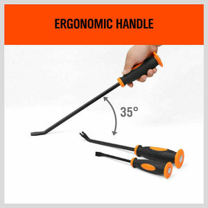 Impact Pry Bar Set | 3-Piece | Crowbars, Nail Puller, Hammer Head Mechanic Tools