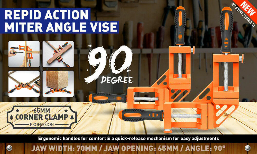 90° Corner Clamp | Welding Vice | Woodworking Alloy Body | Quick Release Mechanism
