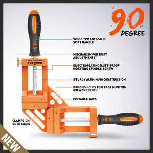 90° Corner Clamp | Welding Vice | Woodworking Alloy Body | Quick Release Mechanism