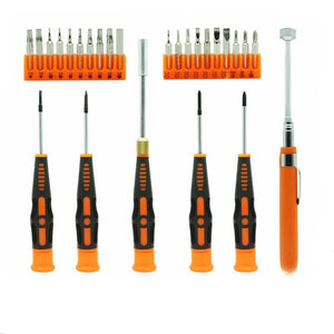 Precision Screwdriver Set | 26-Piece | Magnetic Pickup | Hex Torx Phillips Flat Bits | DIY Repair Kit