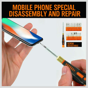 Precision Screwdriver Set | 26-Piece | Magnetic Pickup | Hex Torx Phillips Flat Bits | DIY Repair Kit