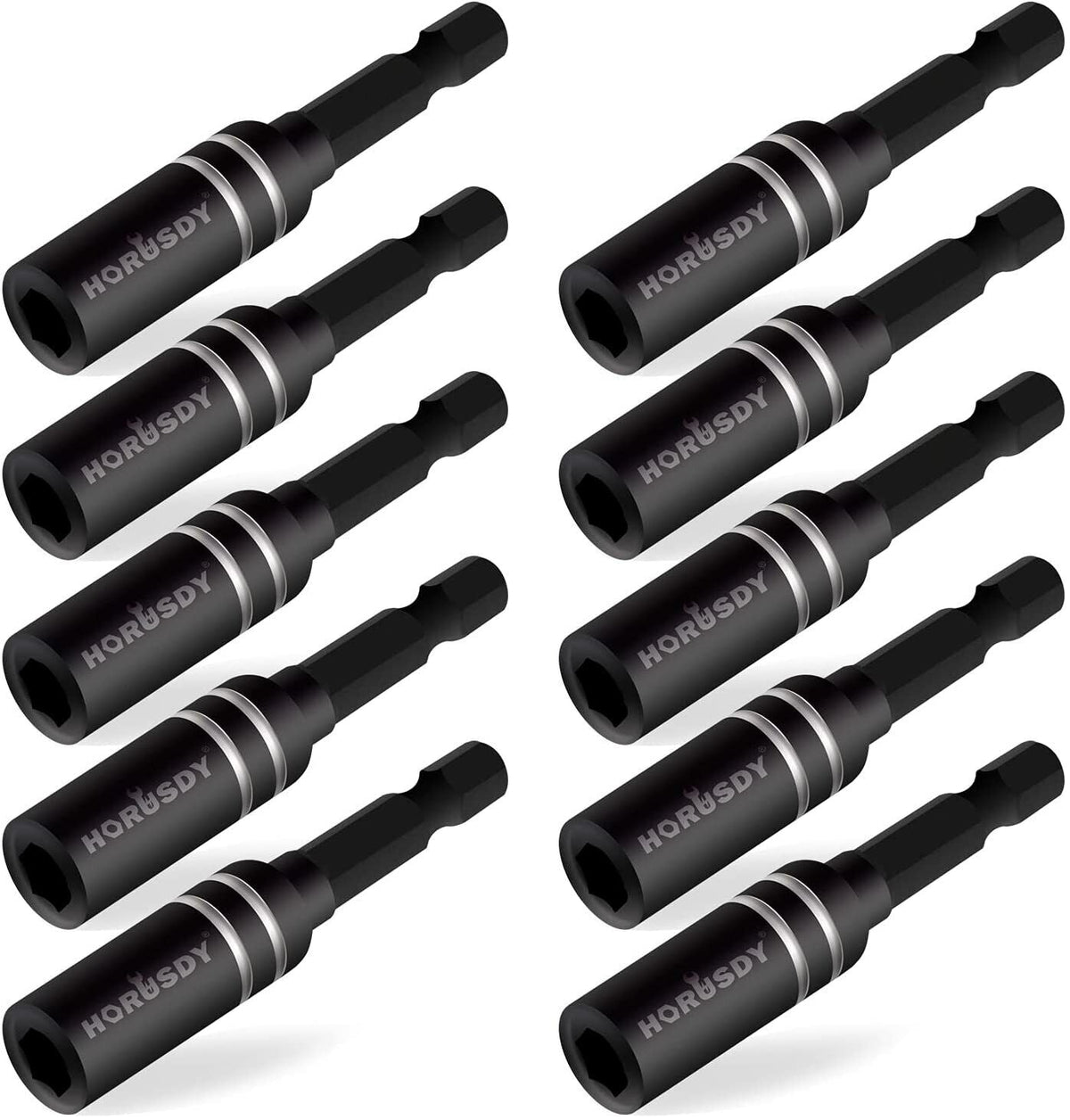 Magnetic Extension Socket Drill Bit Holder | 10-Piece | 1/4" Hex Nut Driver Set