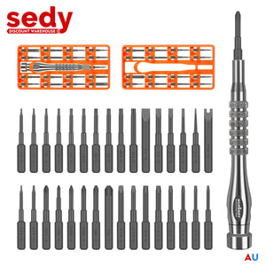 Precision Screwdriver Set | 33-Piece | Bits Phillips Flat Slotted Torx Hex | Electronic Repair Kit