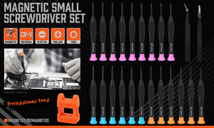 Magnetic Precision Screwdriver Set | 24-Piece | Small Screwdrivers for Eyeglasses, Phones, Electronics Repair
