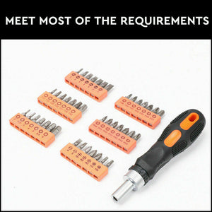 Ratchet Screwdriver Bits Set | 58-Piece | Nut Driver, Hex Torx Phillips Slot Keys