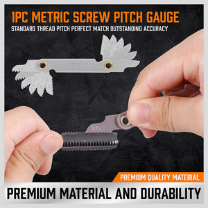 40-Piece Tap and Die Set | Metric Size Screw Thread Drill with Pitch Gauge