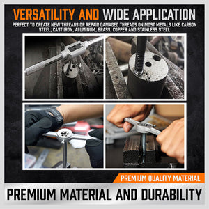 40-Piece Tap and Die Set | Metric Size Screw Thread Drill with Pitch Gauge