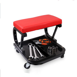 Horustdy Rolling Creeper Seat | Workshop Mechanic Stool | Garage Repair Storage Tray