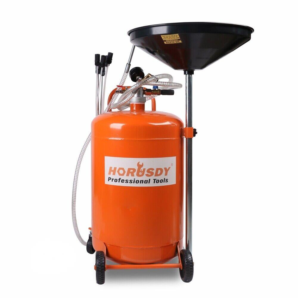 HORUSDY Waste Oil Drainer | 80L Pneumatic Fluid Collection Workshop Extractor