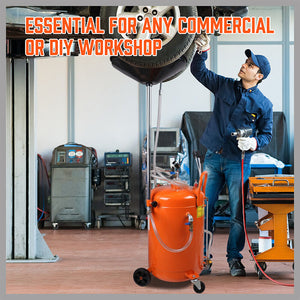 HORUSDY Waste Oil Drainer | 80L Pneumatic Fluid Collection Workshop Extractor