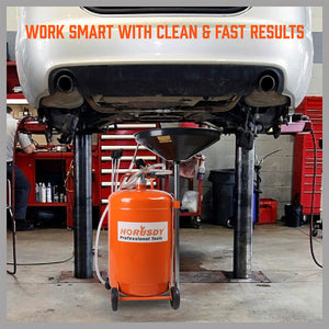 HORUSDY Waste Oil Drainer | 80L Pneumatic Fluid Collection Workshop Extractor