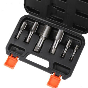 HORUSDY NPT Pipe Tap Set | 6-Piece | Thread Tap Screw Tool | 1/8" to 1" Sizes