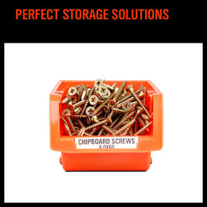 Wall Mounted Storage Bins Rack Set | 8-Piece | Nuts & Bolts Organizer | Parts Storage