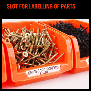 Wall Mounted Storage Bins Rack Set | 8-Piece | Nuts & Bolts Organizer | Parts Storage