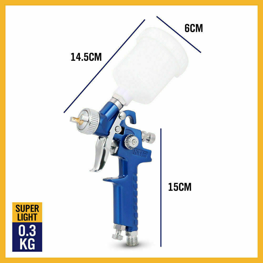 Gravity HVLP Mini Spray Gun | 125mL | 0.8mm Air Nozzle | Low Pressure Painting Sprayer