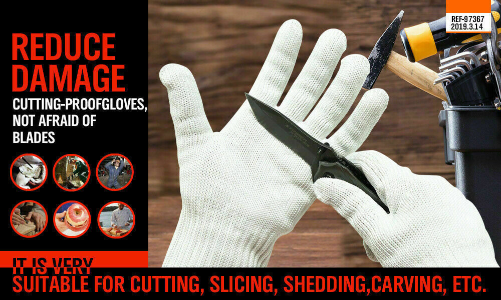 Cut Resistant Gloves | One-Pair | Level 5 Protection | Kitchen & Butcher Safety Gloves