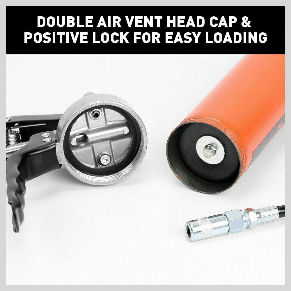 18'' Manual Pistol Grip Grease Gun | Flow Pressure 4500PSI | Flexi Hose & Coupler