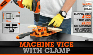 Drill Press Bench Vice | 90mm | Quick Release Clamp Jaw with Soft Grip Hand Pads