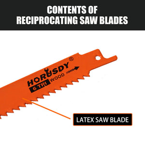 Reciprocating Saw Blades Set | 10-Piece | Wood & Metal Timber Demolition Cutting Tool