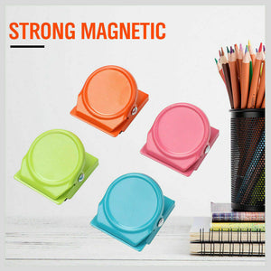 16Pc Magnetic Spring Clamps | Refrigerator Clips | Note Holders for Fridge