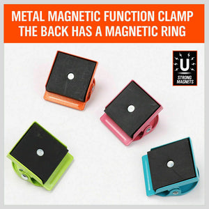 16Pc Magnetic Spring Clamps | Refrigerator Clips | Note Holders for Fridge