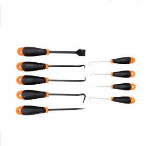 Hook and Pick Tool Set | 9-Piece | Large & Mini Scraper | Non-Slip Handles